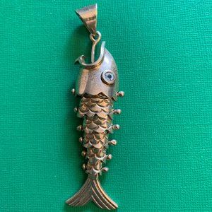 STERLING SILVER FISH PENDANT